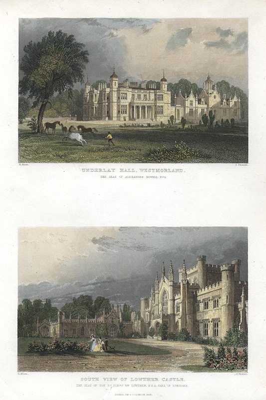 Westmoreland, Lowther Castle & Underley Hall, 1833