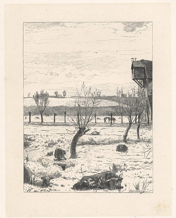 Spring, woodcut by Dalziel Brothers, 1867