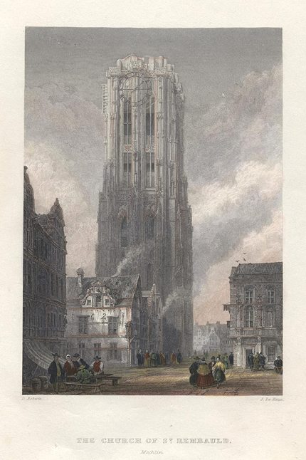 Belgium, Mechelen, Church of St Rembauld, 1834