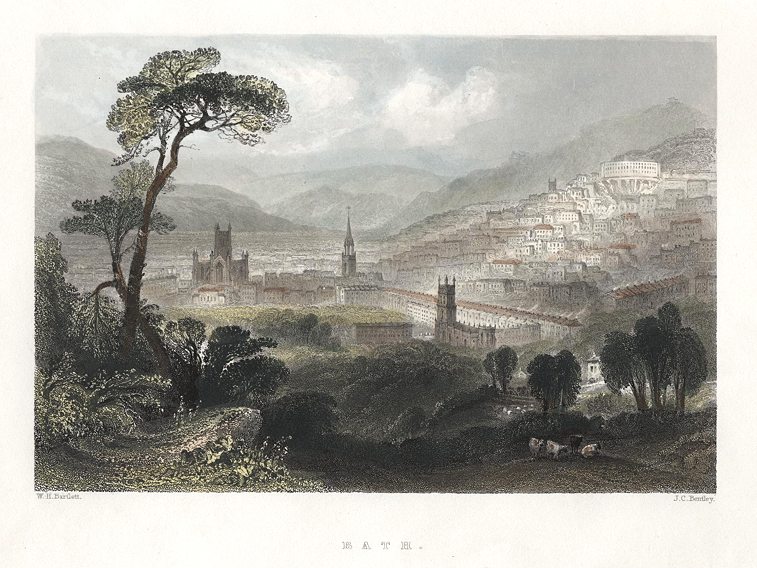 Somerset, Bath view, 1842