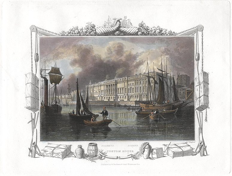 London, Custom House, 1830