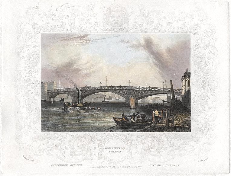 London, Southwark Bridge, 1830