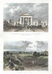 London, Entrance to Euston Station & Harrow on the Hill, 1840/1856