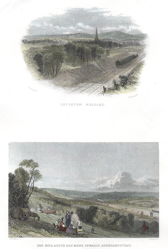 Beds & Herts, Leighton Buzzard & Box Moor near Berkhampstead, 1840/1856