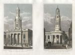 London, Trinity Church, New Road & St.Mary's, Wyndham Place, 1831