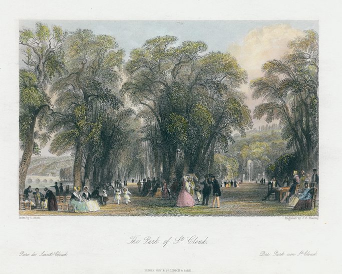 France, Paris, Park of St.Cloud, 1840