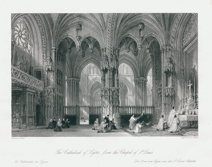 France, Lyon Cathedral, 1840