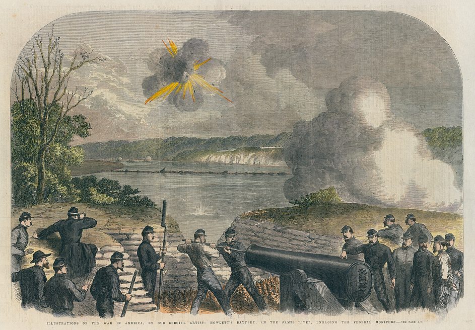 USA, Civil War, Howlett's Battery on the James River, 1864