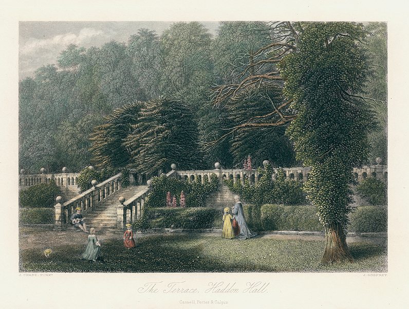 Derbyshire, Haddon Hall Terrace, 1875