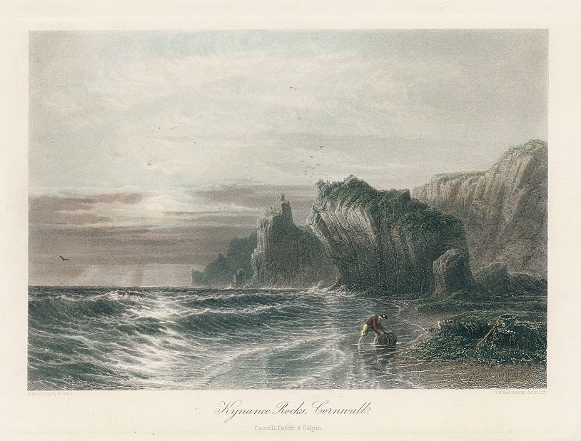 Cornwall, Kynance Rocks, 1875