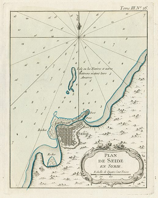 Lebanon, Plan of Sidon, 1764