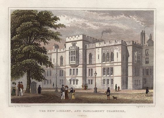 London, Temple, New Library & Parliament Chambers, 1831