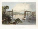 North Wales, The Menai Bridge, Bangor, 1842