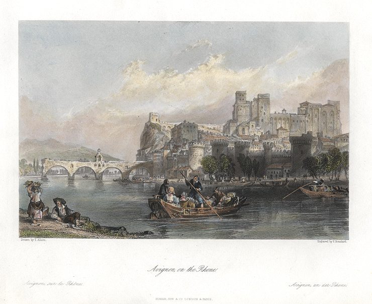 France, Avignon on the Rhone, 1840