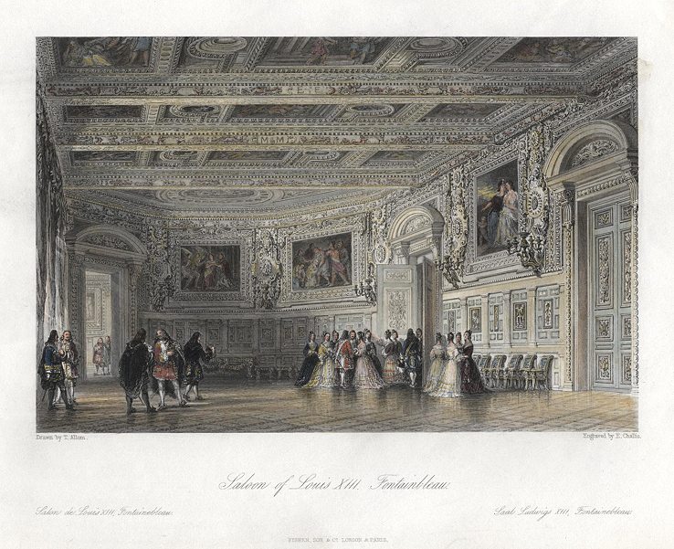 France, Fontainbleau, Saloon of Louis Philippe, 1840