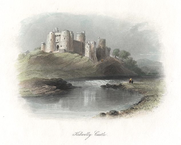 Wales, Kidwelly Castle, 1842