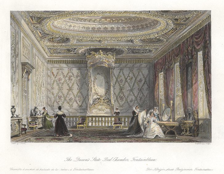 France, Fontainbleau, Queen's Bedchamber, 1840