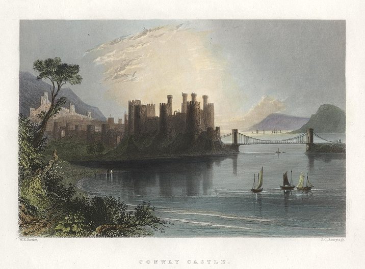 Wales, Conway Castle, 1842