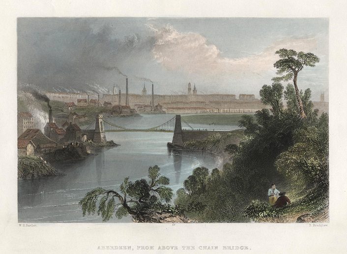 Aberdeen, from above the Chain Bridge, 1842