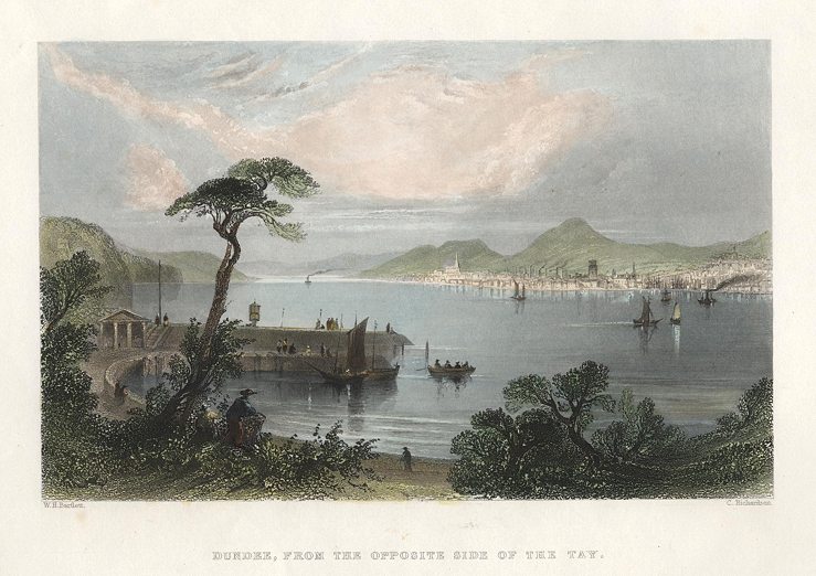 Scotland, Dundee view, 1842