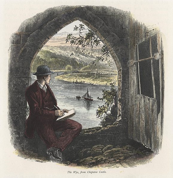 Wales, River Wye from Chepstow Castle, 1875