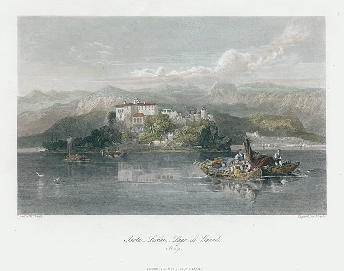 Italy, Lake Garda, Isola Lecchi (Isola di Garda), 1841