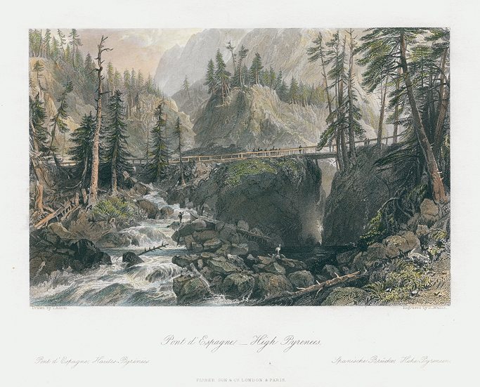 France, Pyrenees, Pont d'Espagne, 1840