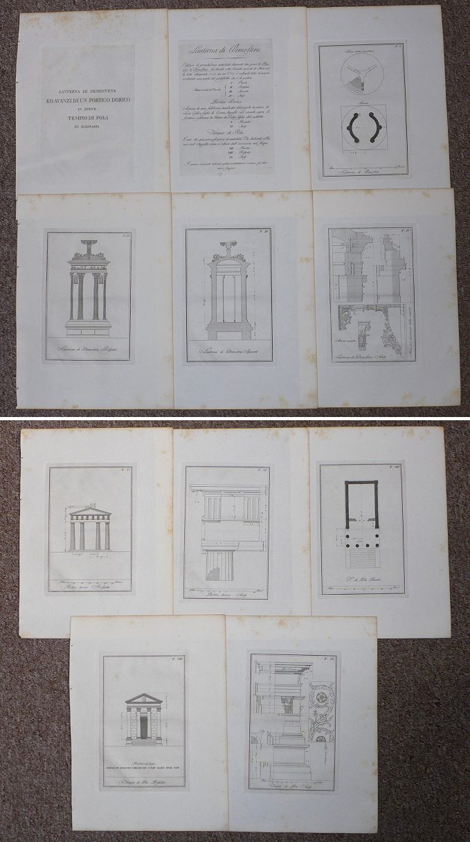 Greece, Athens, Lantern di Demostene & Temple of Pola, 1796