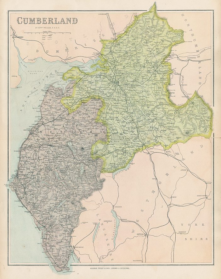 Cumberland map, c1867