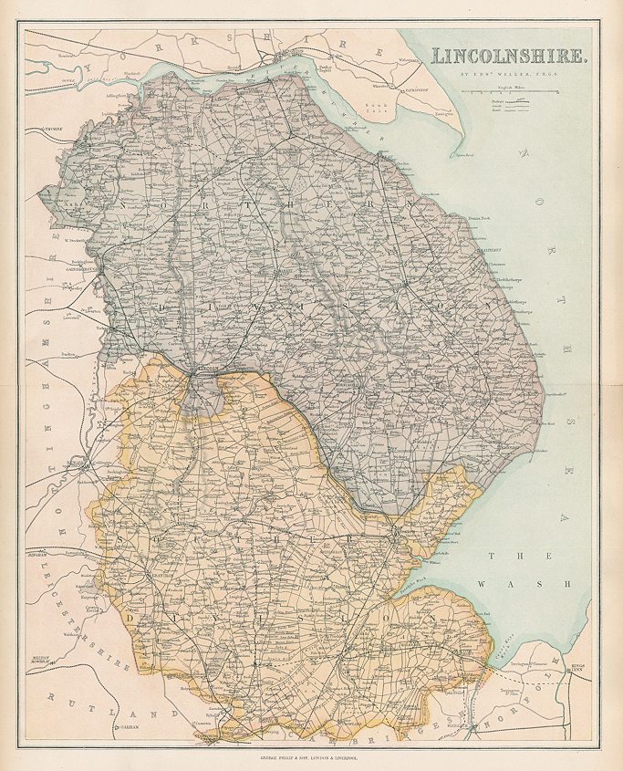 Lincolnshire map, c1867