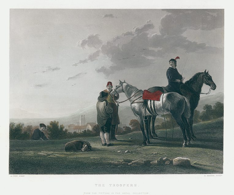 The Troopers, after Cuyp, 1856