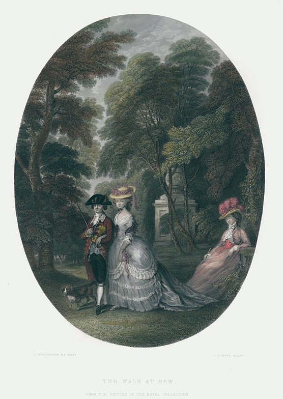 The Walk at Kew, after Gainsborough, 1856