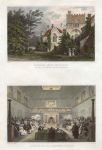 Devon, Buckland Abbey & Plymouth Athenaeum interior, 2 views, 1832