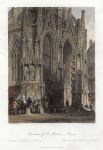 France, Rouen, Fountain of St.Maclou, 1840