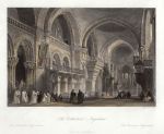 France, Angouleme Cathedral interior, 1840