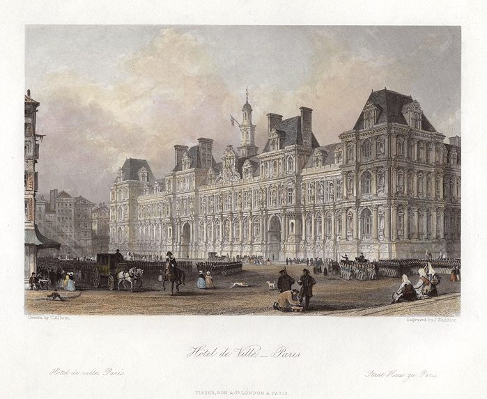 France, Paris, Hotel de Ville, 1840