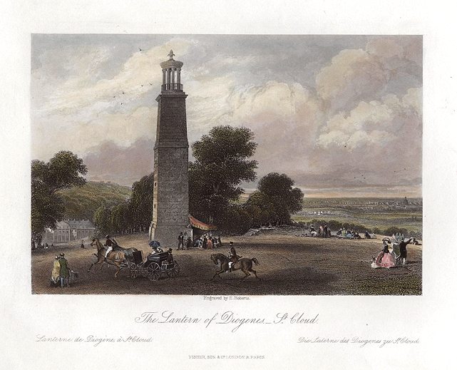 France, Paris, Lantern of Diogenes at St.Cloud, 1840