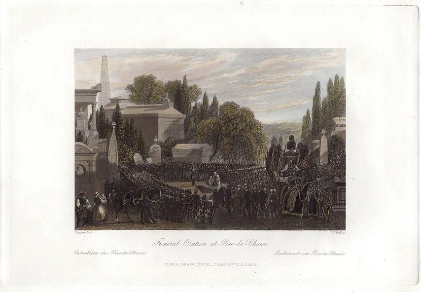 France, Paris, Funeral Oration at Pere-la-Chaise, 1840