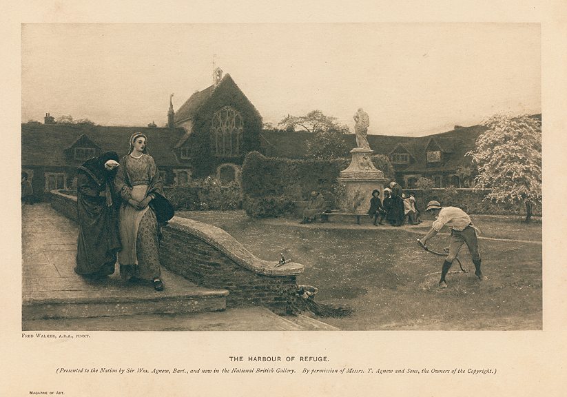 The Harbour of Refuge, photogravure after Frederick Walker, 1897