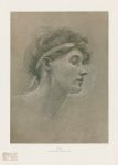 Study (of a head), lithograph after Edward Poynter, c1905