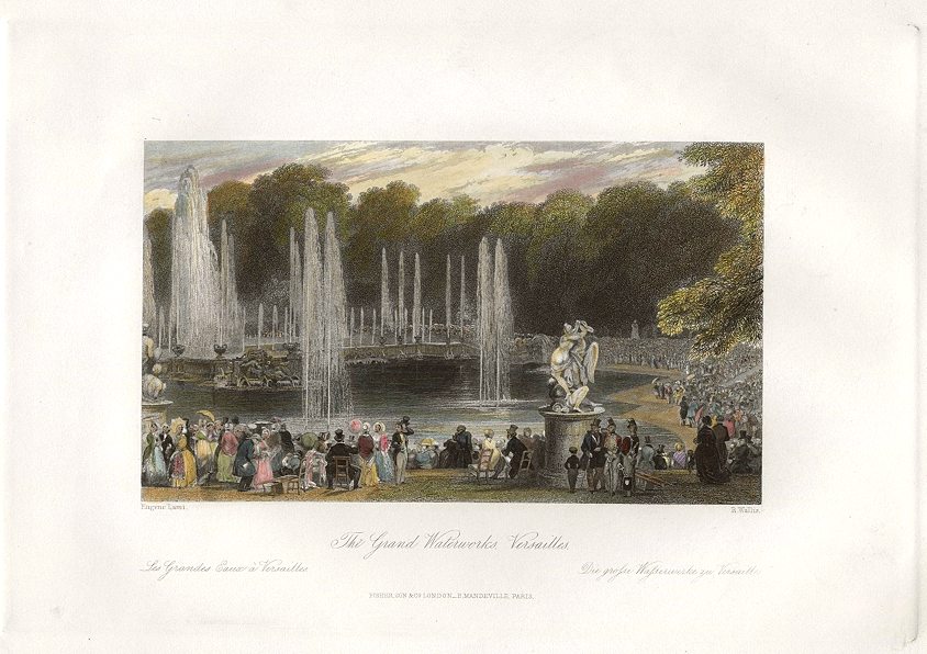 France, Paris, Grand Waterworks at Versailles, 1840