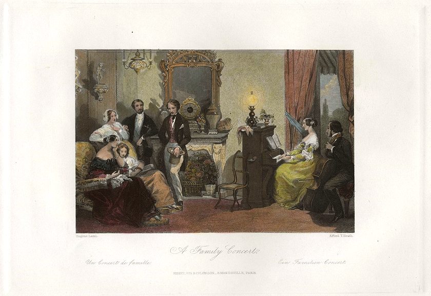 France, Paris, A Family Concert, 1840