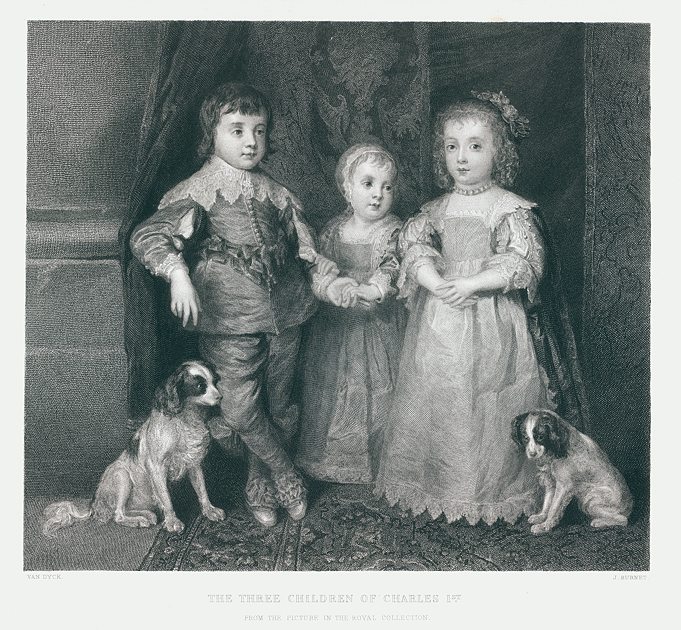 The Three Children of Charles 1st, after Van Dyck, 1856