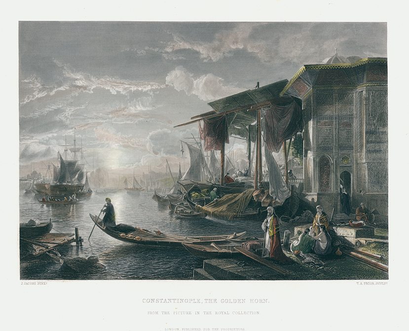 Constantinople and the Golden Horn, after J Jacobs, 1856