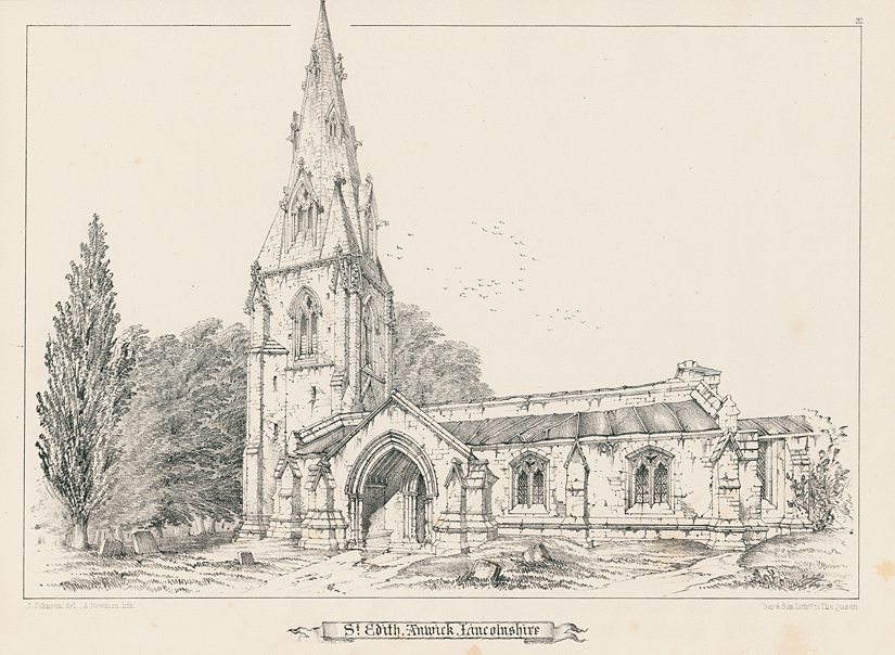 Lincolnshire, St Edith, Anwick, 1858