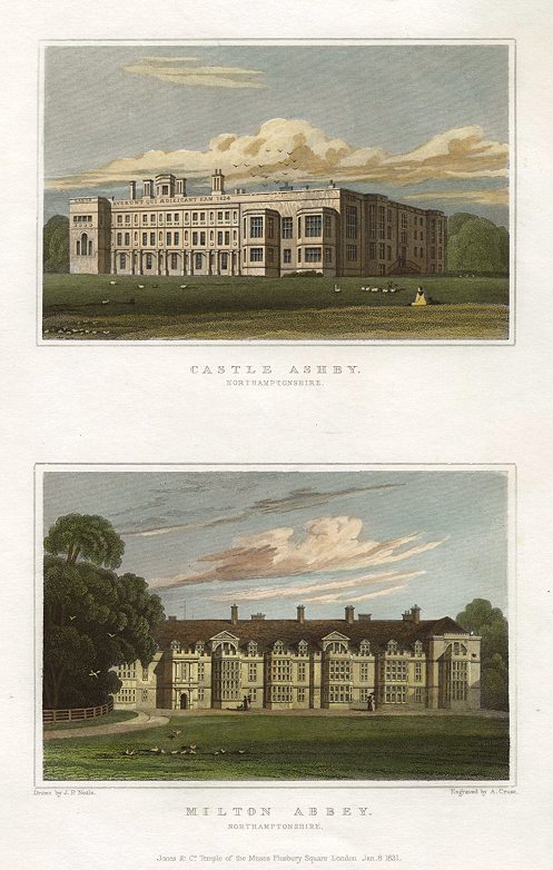Northamptonshire, Castle Ashby & Milton Abbey, 1829