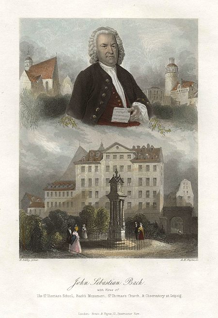 Johann Sebastian Bach portrait, 1845