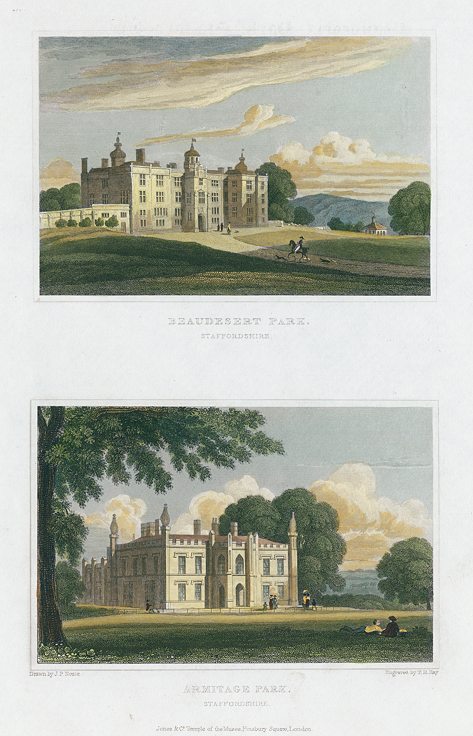 Staffordshire, Beaudesert Park & Armytage Park, 1829
