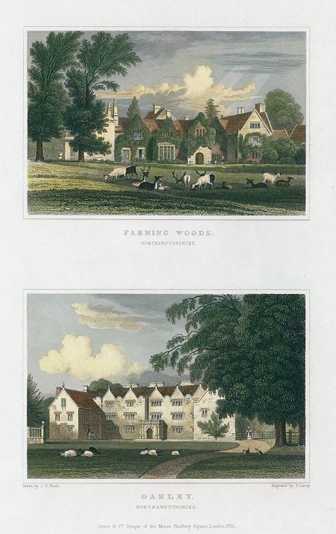 Northamptonshire, Farming Woods & Oakley, 1829