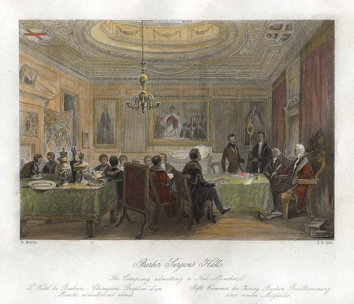 London, Barber Surgeon's Hall (medical interest), 1841